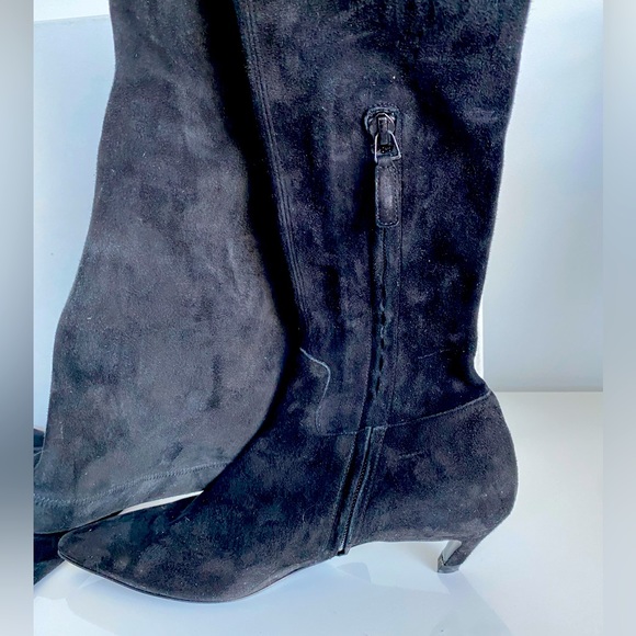 Balenciaga kitten heeled over-the-knee black suede knife boots size 36 - Picture 11 of 17